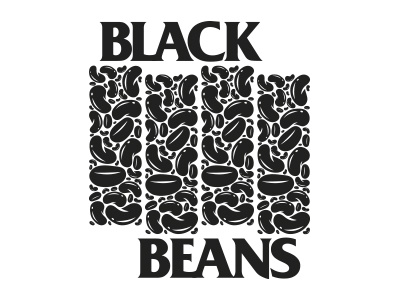 Black Beans. black beans black flag corey reifinger iconic illustration logo parody punk rock vector