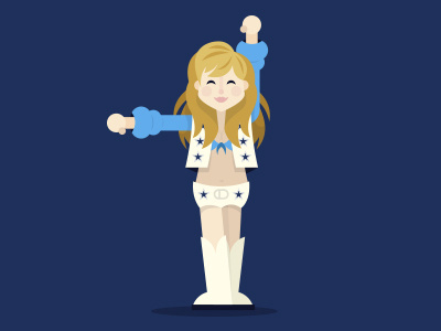 Cheer. blonde cheerleader corey reifinger football illustration vector