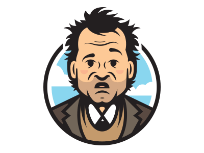 Murray. bill murray corey reifinger gif groundhog day illustration johnny cupcakes vector