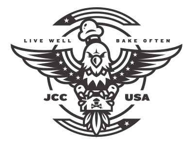 Bird Law. america badge baking corey reifinger eagle freedom illustration johnny cupcakes usa