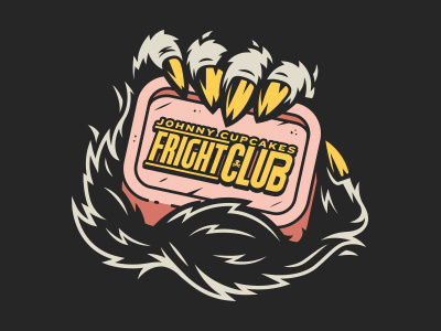 Fright Club. corey reifinger fight club halloween hand illustration johnny cupcakes logo werewolf