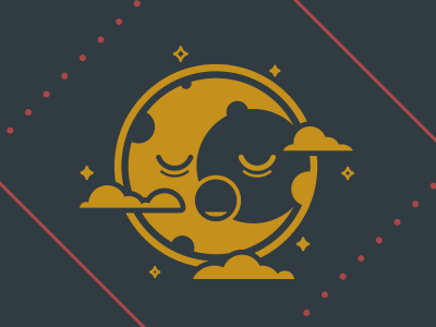 Moon. clouds icon illustration moon night sleep space