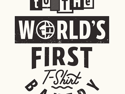 From the Window. corey reifinger graphic design johnny cupcakes store type typography wall decal