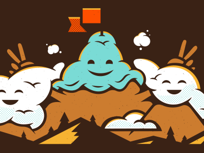 Mountain Mischief. clouds corey reifinger hiking illustration mountain national park outdoors woods