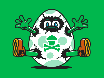 Hatch. corey reifinger egg illustration johnny cupcakes nintendo vector video games yoshi
