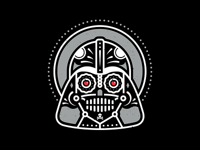 Dark Side. corey reifinger darth vader illustration johnny cupcakes star wars sugar skull