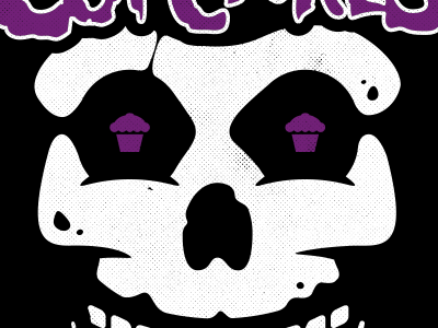Friend Club. band corey reifinger illustration johnny cupcakes logo misfits poster punk rock skull