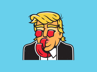 Clown. america corey reifinger funny illustration president trump usa vector