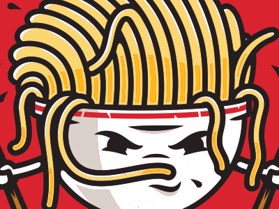 Ramen. boston character design chinatown corey reifinger illustration johnny cupcakes kung fu mascot ninja ramen noodles typography