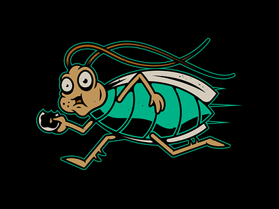 Pest. bug cockroach corey reifinger exterminator illustration insect johnny cupcakes pet vector