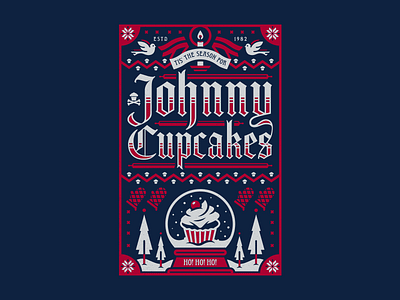 Holiday Cheer. christmas corey reifinger doves holiday illustration johnny cupcakes snow type typography winter