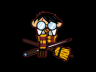 Harry. corey reifinger harry potter hogwarts illustration johnny cupcakes logo movie potter