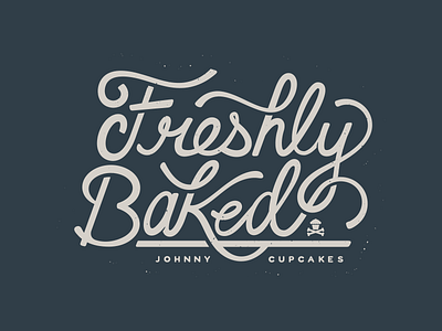 Baked. illustration johnny cupcakes lettering type typography