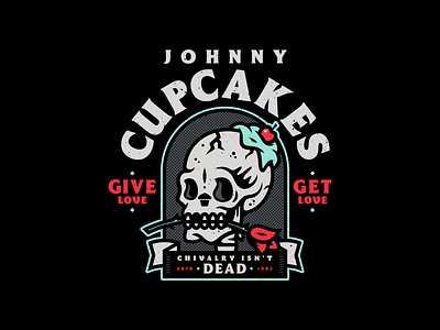 Give Love. Get Love. corey reifinger death design illustration johnny cupcakes logo love rose skulls tattoo valentines day