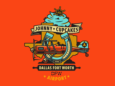 Dallas. airplane airport corey reifinger dallas horseshoe johnny cupcakes texas