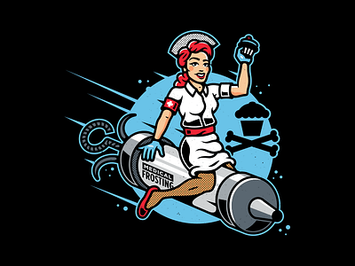 Nurse. hospital illustration johnny cupcakes medical medicine nurse pin up girl