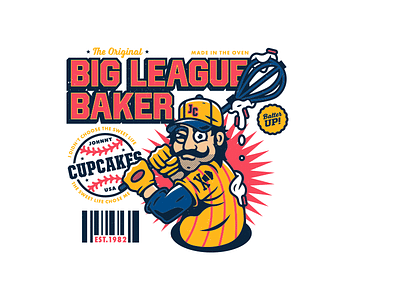 Big Leagues. baseball big league chew corey reifinger illustration johnny cupcakes mlb packaging type