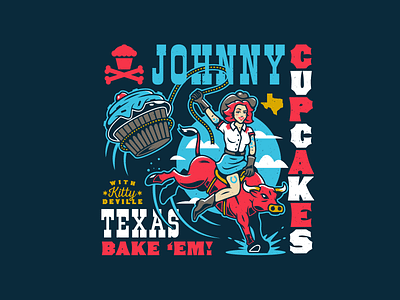 Cowgirl. corey reifinger cowboy cowgirl graphic design illustration johnny cupcakes lasso rodeo texas type