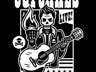 Cash. corey reifinger country country music gig poster graphic deisgn guitar illustration johnny cash johnny cupcakes skull type western