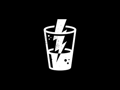 Beer Me. beer booze corey reifinger glass icon illustration lightning bolt logo pint vector