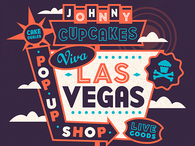 Viva Las Vegas. design design app illustratioin johnny cupcakes las vegas neon nevada promo type vegas
