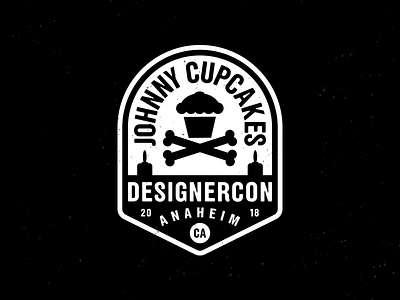 DESIGNERCON 2018. badge corey reifinger crest dcon designercon johnny cupcakes logo