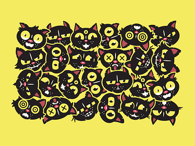 Black Cat. black cat cat cat illustration cat kitten character corey reifinger eyes halloween johnny cupcakes kitty vector