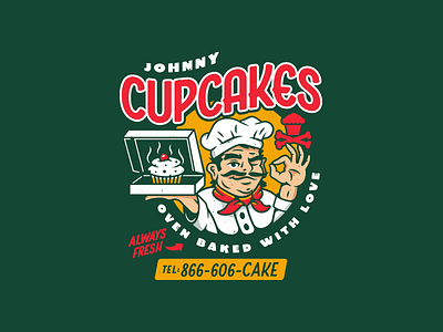 Oven Baked with Love. branding chef corey reifinger delivery design food graphic design illustration johnny cupcakes pizza type typography vector