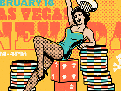 Showgirl. casino corey reifinger dancer graphic design illustration johnny cupcakes las vegas layout design pin up girl showgirl type typogrphy