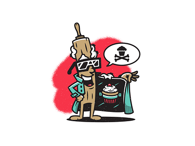 Cake Dealer. cake character design corey reifinger dealer drugs illustration johnny cupcakes mascot vector art