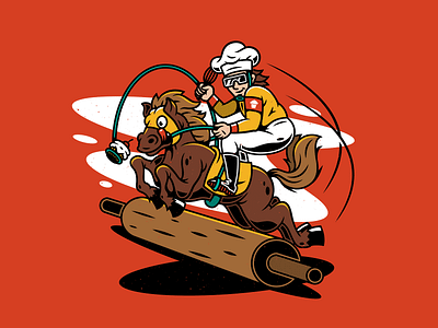 Jockey. character design flyer graphic design horse illustration jockey johnny cupcakes layout mascot promo race typography