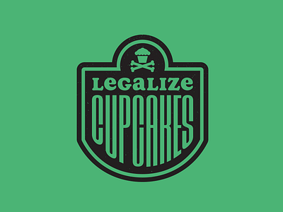 Legalize Cupcakes 1. 420 badge badgedesign branding corey reifinger crest graphic design johnny cupcakes legalize cupcakes logo sticker type typography