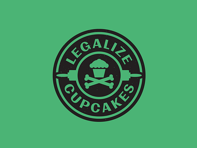 Legalize Cupcakes 2. 420 badge branding corey reifinger crest illustration johnny cupcakes logo type typography