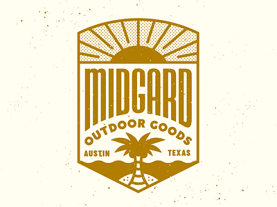 Midgard. badge branding corey reifinger illustration logo logodesign outdoors type typography