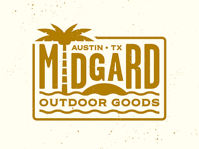 Midgard 5. badge badge design branding corey reifinger graphic design icons identity branding illustration logo logodesign outdoors palm tree summer type