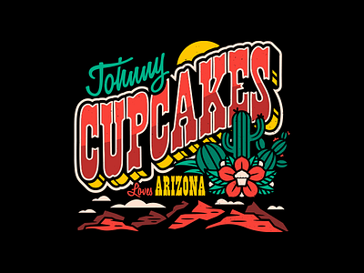 Arizona. arizona badge branding cactus corey reifinger desert graphic design illustration johnny cupcakes logo postcard type typography