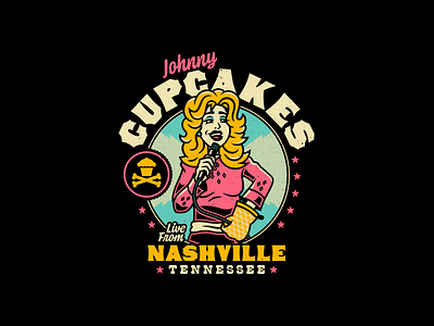 Nashville. badge branding corey reifinger country dolly parton graphic design guitar illustration johnny cupcakes logo music nashville type typography vector