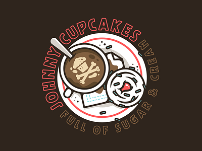 Sugar & Cream. badge branding corey reifinger design illustration johnny cupcakes logo type typography vector