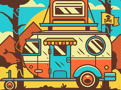 Camp. adventure branding camper campers corey reifinger graphic design hiking illustration johnny cupcakes mountains outdoors type typography vector woods