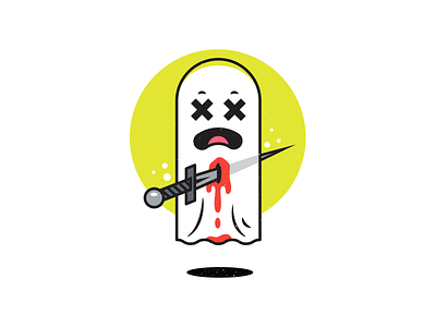 Dead. cartoon character design corey reifinger ghost halloween illustration mascot scary spirit vector