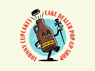 Extra Sweet. badge beer brewery corey reifinger graphic design growler illustration johnny cupcakes logo promo design typography vector