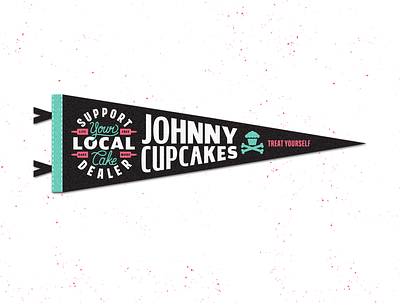 Pennant. badge branding corey reifinger graphic design johnny cupcakes lettering logo oxford pennant type typography