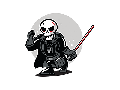 Dead Empire. corey reifinger darth vader death illustration skull space star wars vector