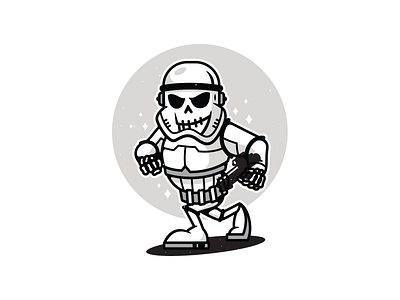Dead Trooper. corey reifinger graphic design illustration space star wars steel city storm trooper vector