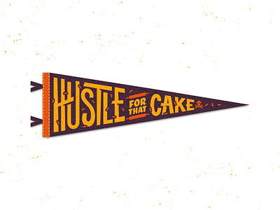 Hustle. customtype graphic design illustration johnny cupcakes lettering logo oxford pennant pennant type typography vector