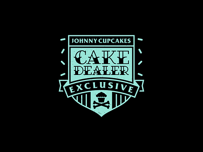 Cake Dealer Badge. badge badge design badge logo branding corey reifinger crest graphic design icon illustration johnny cupcakes logo type typography