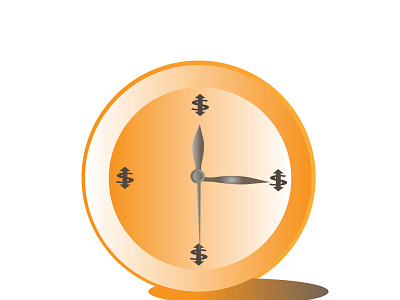 Time Is Money circle clockwork illustration job logo money orange time work