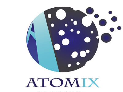 Atomix abstract circle company illustration letter logo vector