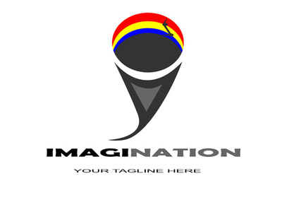 Imagination Logo business company human letter animation people studio