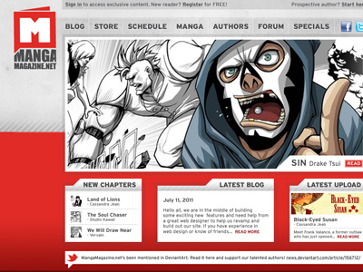 Manga Web Comp 1 comic home page logo magazine manga website